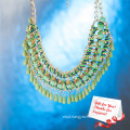 Delicate Gorgeous Trendy Chic Light Green Stone Ethnic Design Jewelry Necklace Gifts